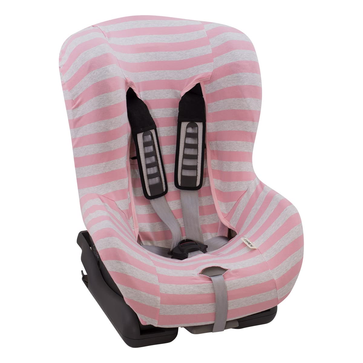 JYOKO KIDS Bezug für Auto-Kindersitz ohne Kopfteil, Hergestellt aus extra weicher Baumwolle (Pink Island)