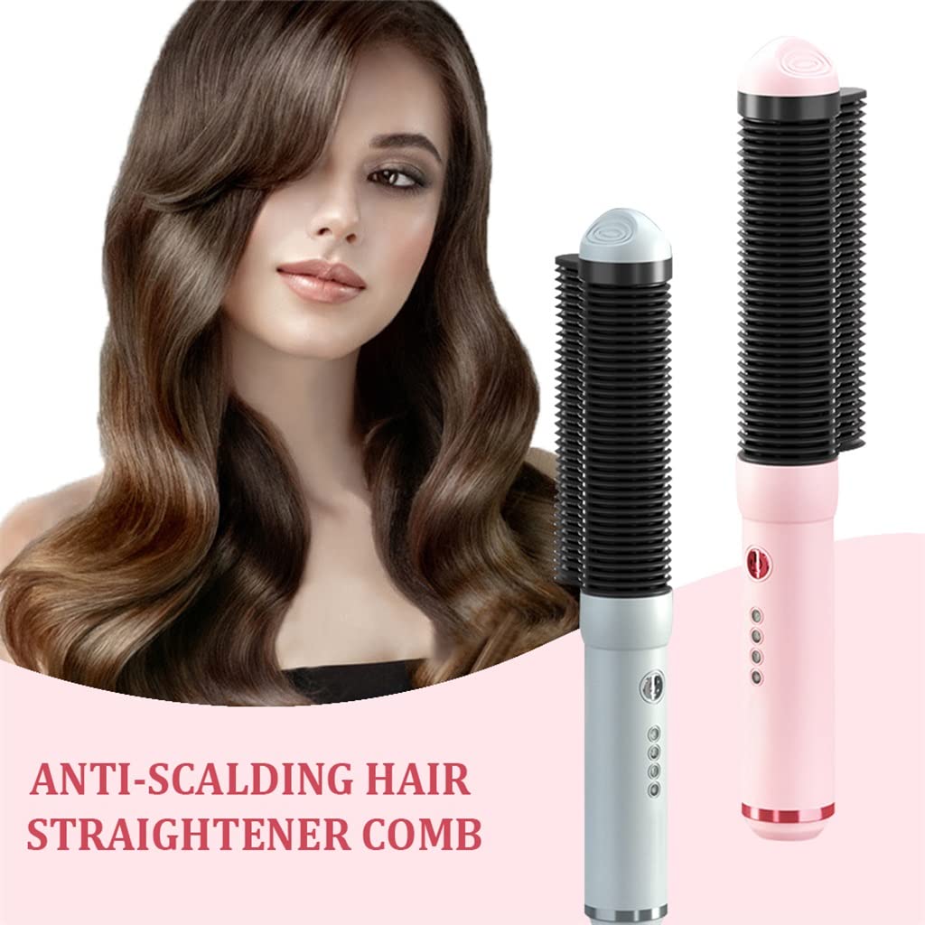 Pettine elettrico per raddrizzatore spazzola per capelli anti-scottatura in ceramica arricciacapelli riscaldato pettini intelligenti