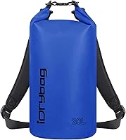 Vista 20 de IDRYBAG Bolsa seca para kayak impermeable 2L/5L/10L/15L/20L, pequeña bolsa impermeable para navegación
