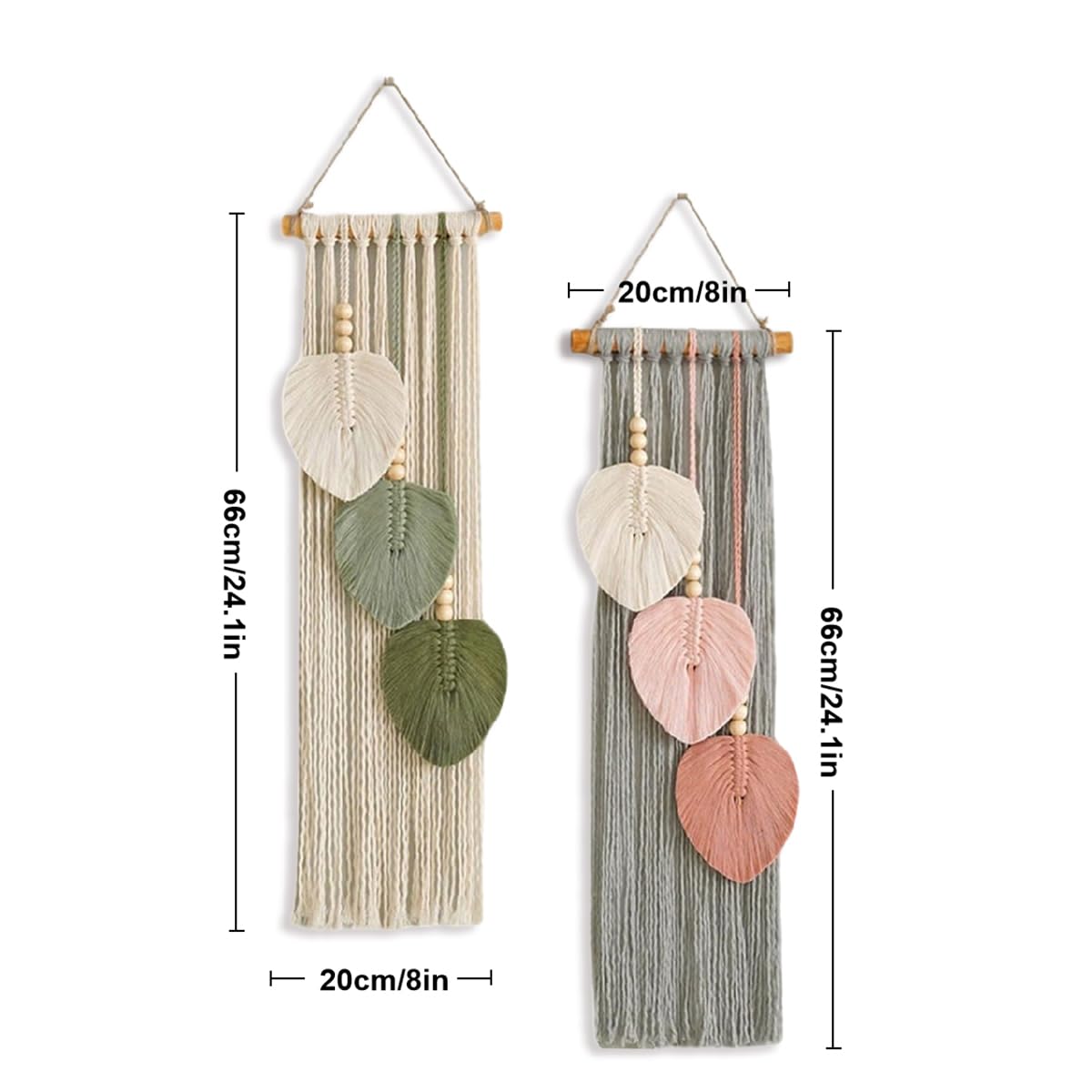 Wondramble Makramee wandbehang,Boho makramee wandteppich,Wohnzimmer,Schlafzimmer,Büro,WandDekoration (Bunte)