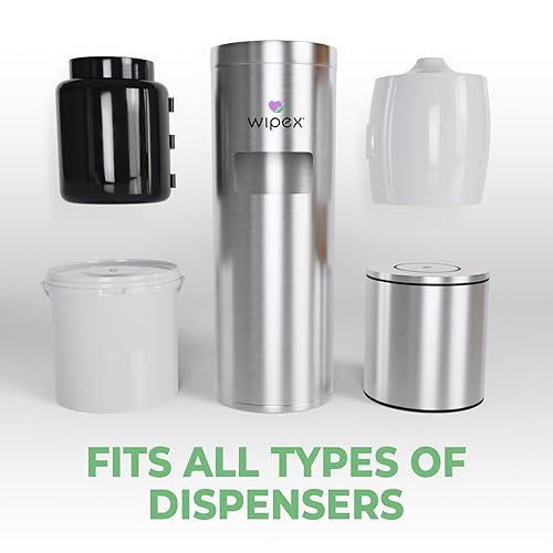 Miniatura 6 de Wipex Repuesto de dispensador de toallitas de gimnasio, 700 toallitas de 8 x 8 pulgadas a base de plantas con vinagre de limpieza, aceite esencial