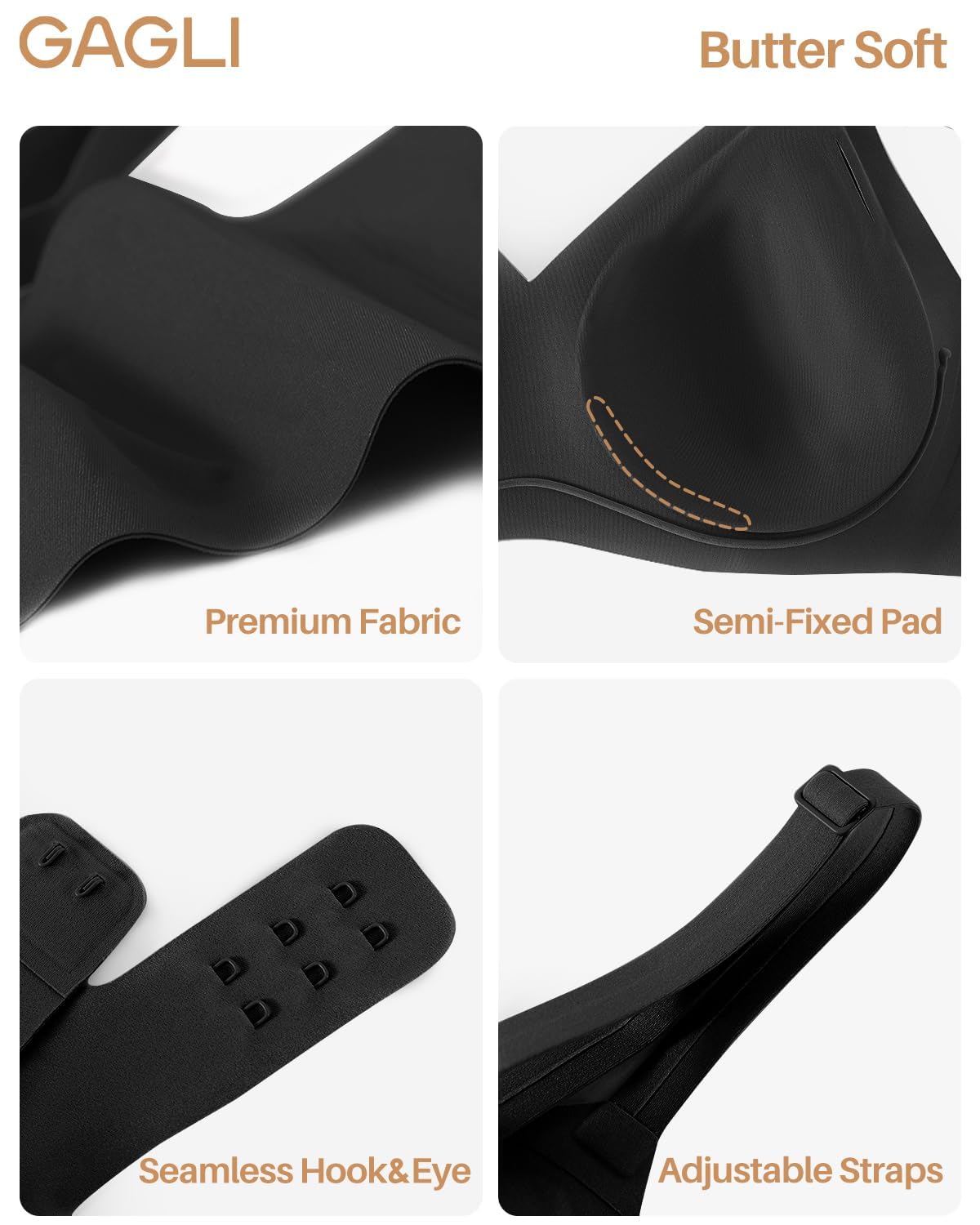 gagli Reggiseni Senza Cuciture Senza Fili BHS Ultra Comfort Smooth Bralettes Reggiseno Morbido Surpport Reggiseno a Copertura Totale Reggiseni