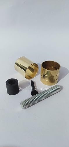 Miniatura 8 de Mango de cabeza de calavera de latón macizo antiguo para bastones de bastón