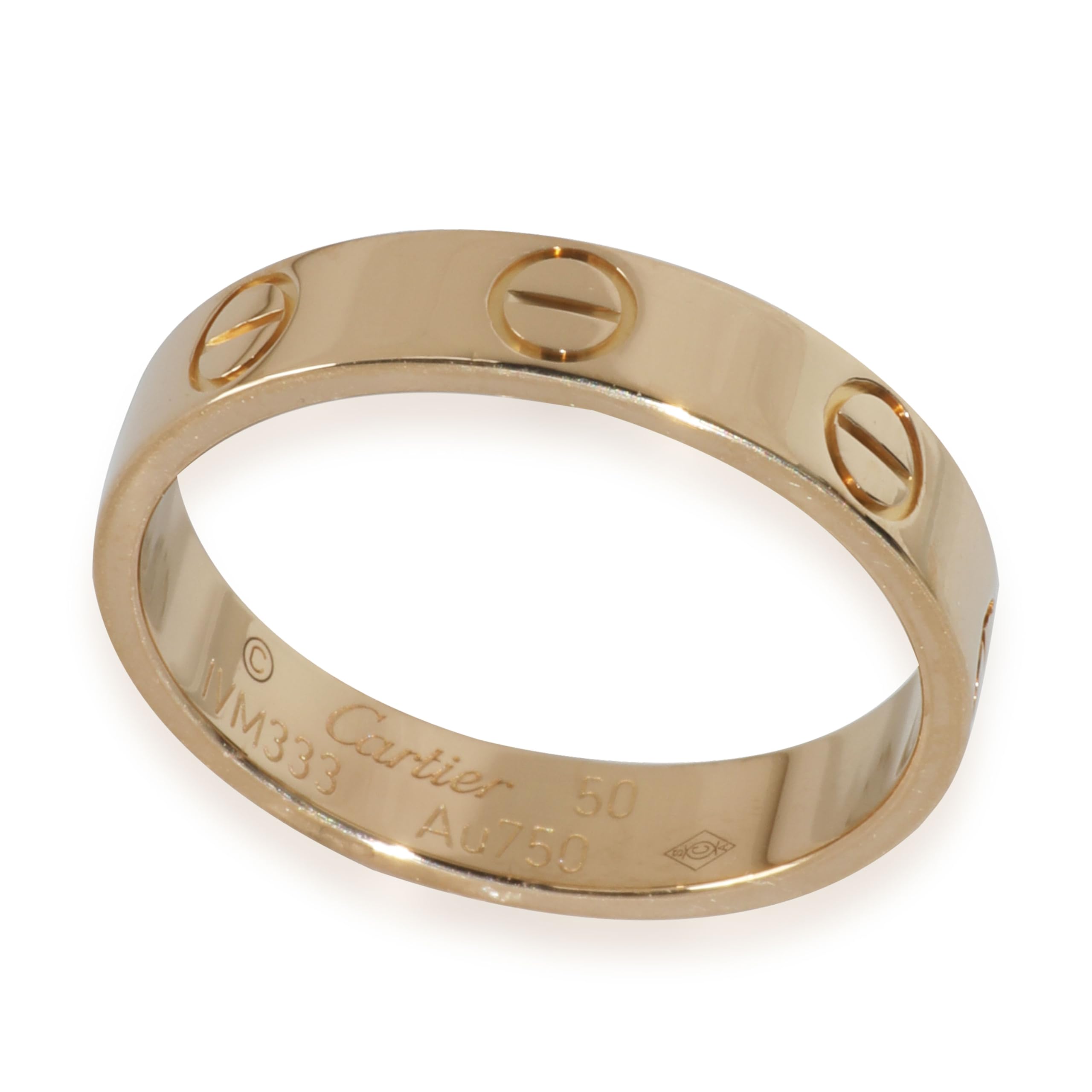 Cartier, Pre-Loved Small Model Love Ring, Yellow Gold, 5.25 US