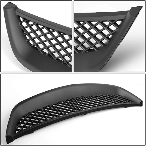 Miniatura 4 de Auto Dynasty Compatible con parrilla frontal tipo R de plástico ABS Honda Civic (negro) - 7ª generación ES EM