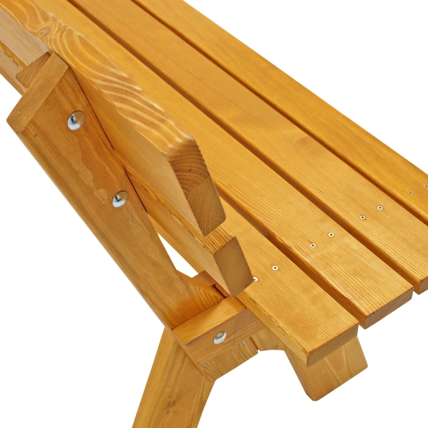 DEGAMO Gartenbank Holzbank Freital XXL 4-sitzer 200cm, massives Kiefernholz hell lackiert, stabil, Outdoor