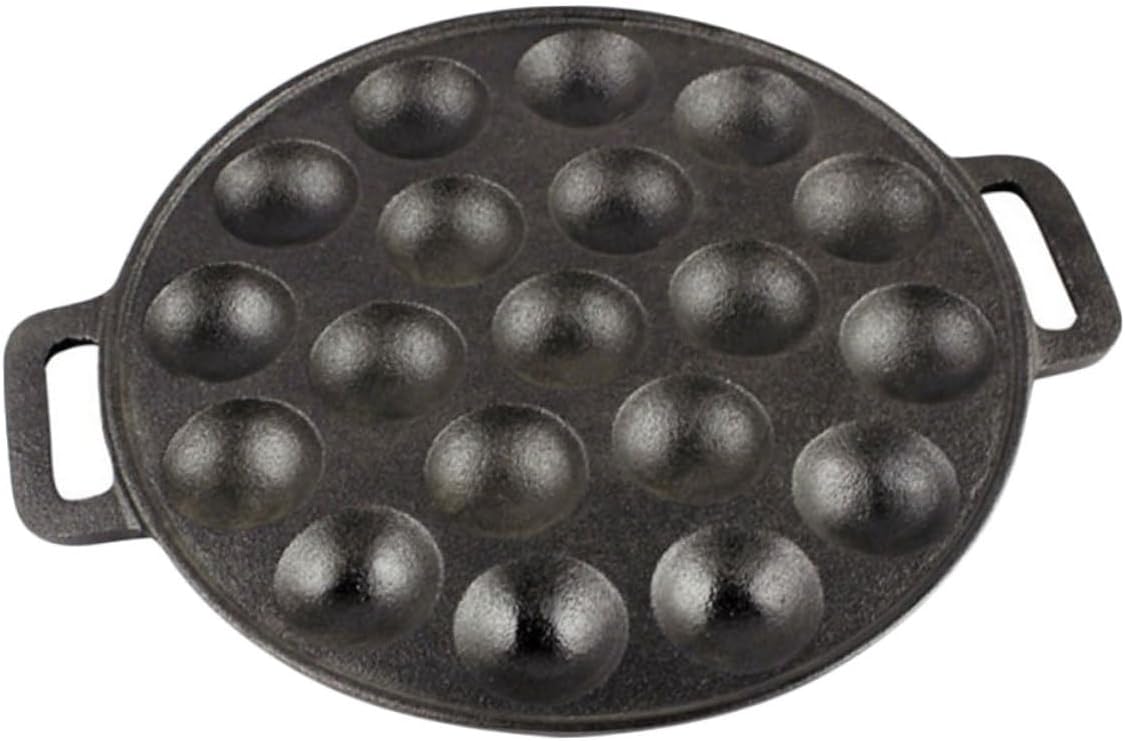 19holes Escargot Baking Plate Cast Iron Pot Octopus Balls Baking Tray No-stick Oven Dish for Snails