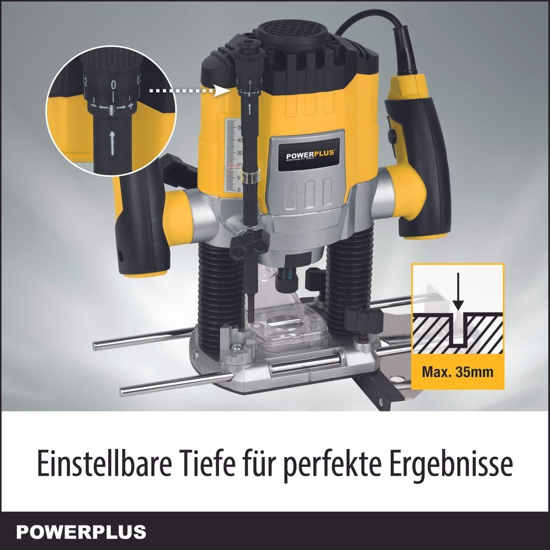 Powerplus POWX0910 POWX0910-Fresadora 1200W + 6 frese