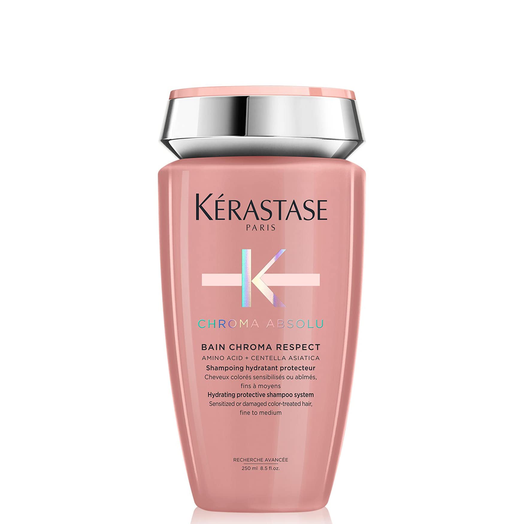 Kérastase | Chroma Absolu, Shampoo per Capelli Colorati Sensibilizzati o Danneggiati da Fini a Medi, Bain Chroma Respect, 250 ml & olu, Siero, Senza Risciacquo, Anti-Crespo