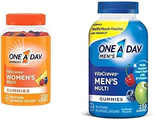 One A Day Vitacraves Multivitamina de goma, suplemento con vitaminas A, C, E, B6, B12, calcio, vitamina D, 230 unidades (el embalaje puede variar) y