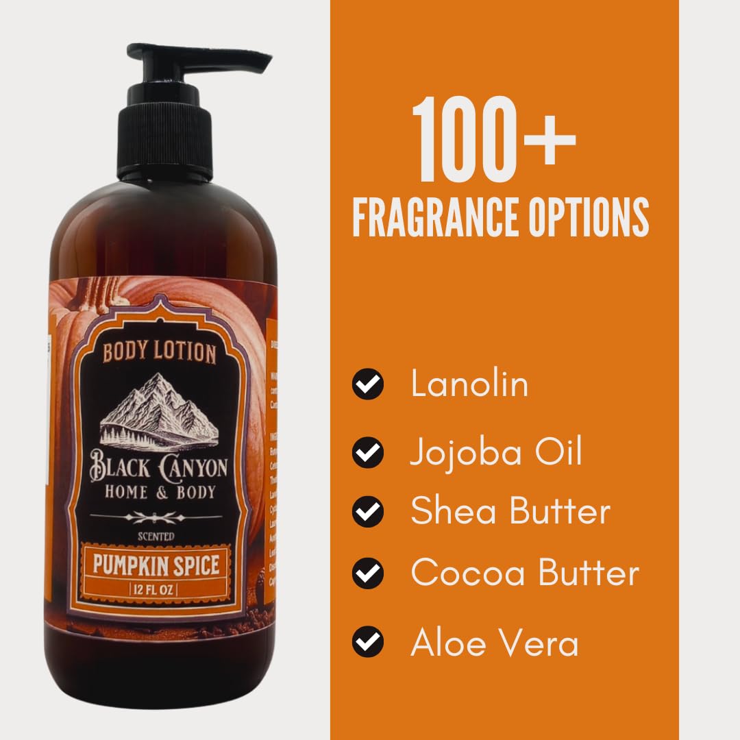 Black Canyon Pumpkin Spice Scented Body Lotion with Lanolin and Jojoba Oil, 12 Oz - Image 4