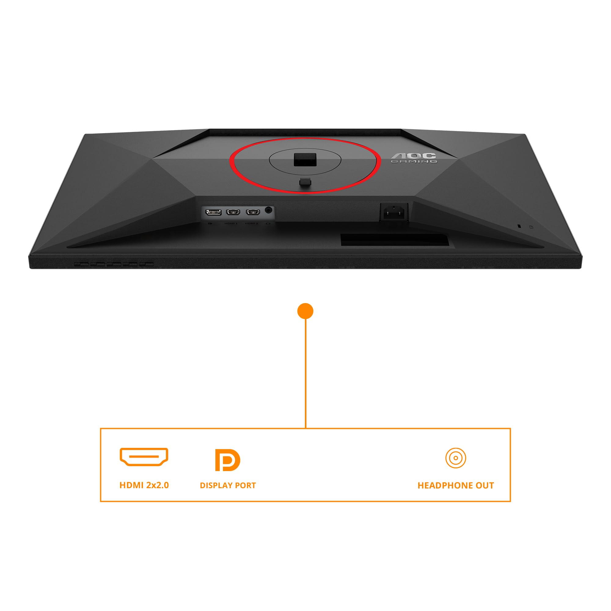 AOC Gaming Q27G4ZR - 27-calowy monitor Quad HD, 240 Hz, 1 ms, G-Sync, HDR400 (2560 x 1440, 2 x HDMI 2.0, DisplayPort 1.4) czarno-czerwony