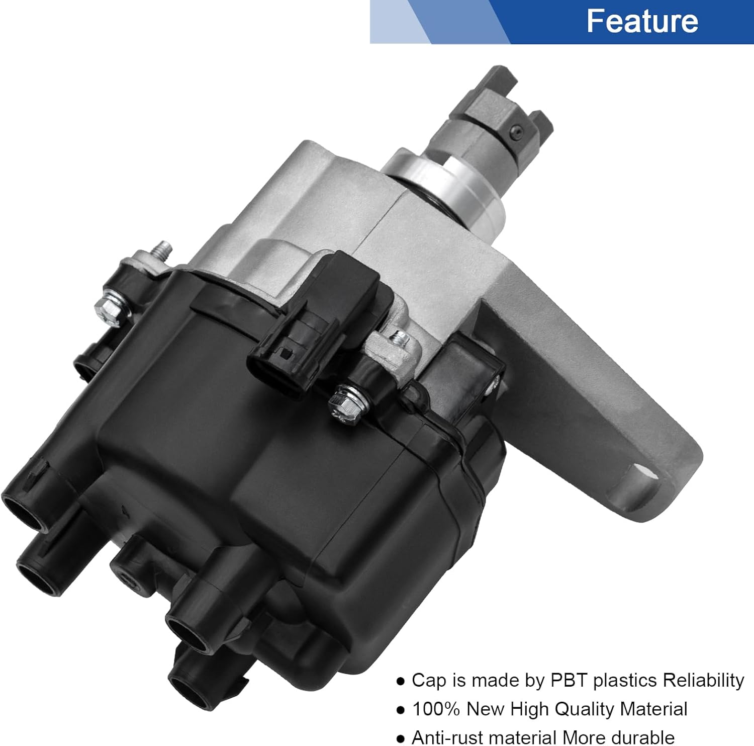 Ignition Distributor with Cap and Rotor 2.2L 4-cyl Compatible with Toyota Camry/MR2 1992-1995, Celica 1992-1996, Replaces 1905074010
