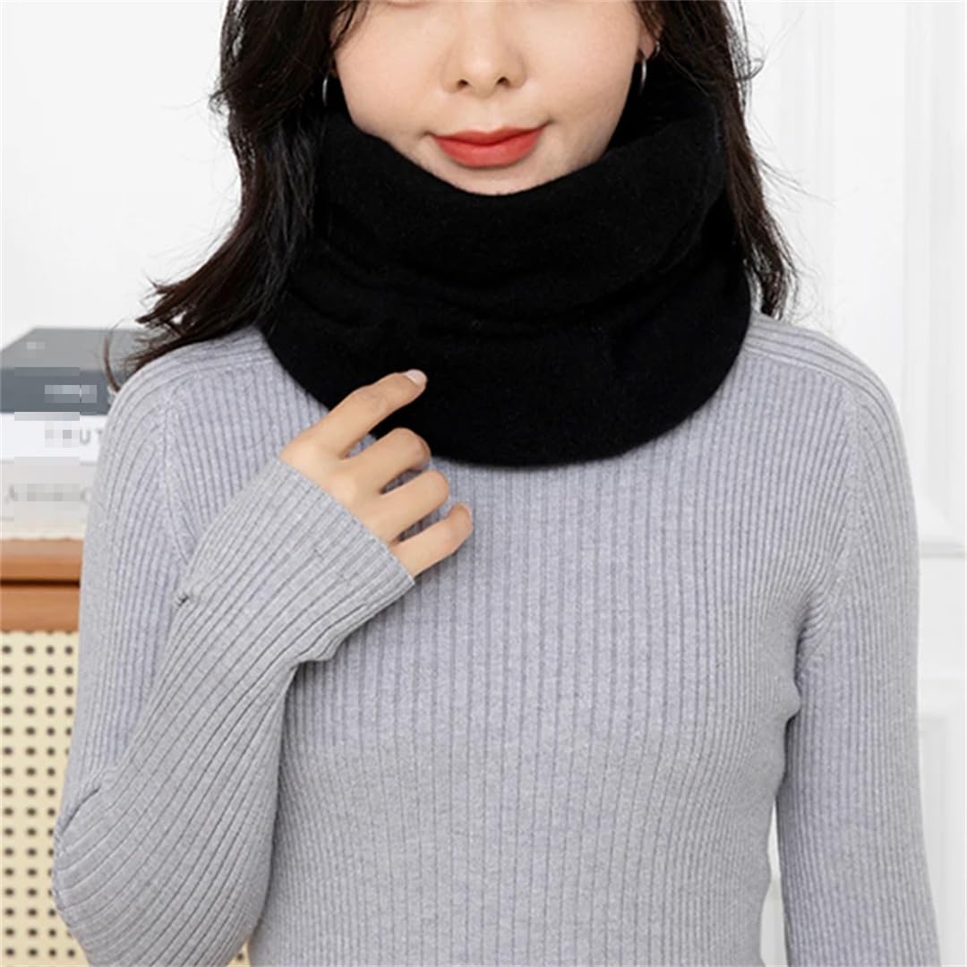 Wvapzxx Wollmützen Für Damen, Winter, 2-Lagig, Dick, Mütze, Schal, Mütze, Warm, Kaschmir, Skullies, Weicher Halswärmer, Ringschals