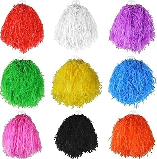 Pompones gigantes rosas – Los pompones de animadora jumbo de color rosa vienen como un par de 2 – perfectos para animadoras y disfraces estadounidenses – Paquete de 1