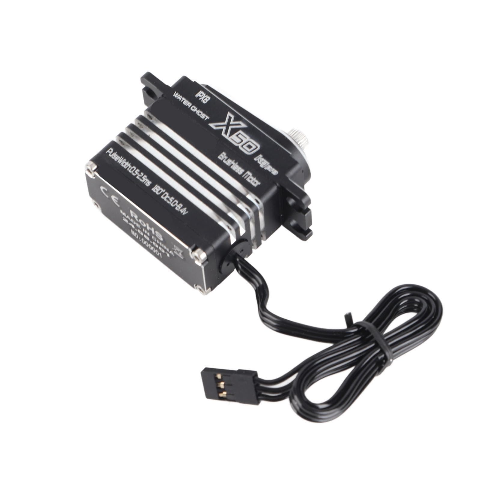 AMONIDA Serwo Cyfrowe RC o Wysokim Momencie Obrotowym, Wodoodporne Aluminium do Robota Samochodowego 1/10 1/8 RC 50 KG