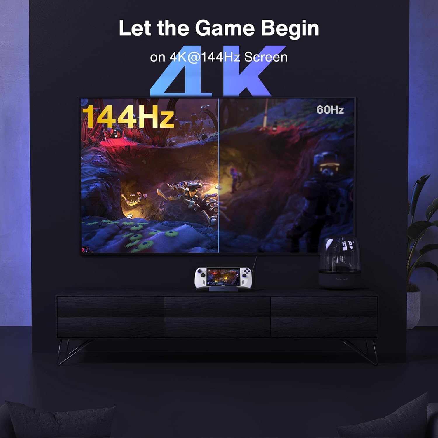 iVANKY 4K@144Hz Steam Deck Dock, 8-in-1 Docking Station for ASUS ROG Ally X/Legion Go/MSI Claw, ROG Alloy/Valve Stream Deck OLED Hub, HDMI 2.1, 1Gbps Ethernet, 3*USB-A 3.0, with 65W Power Adapter