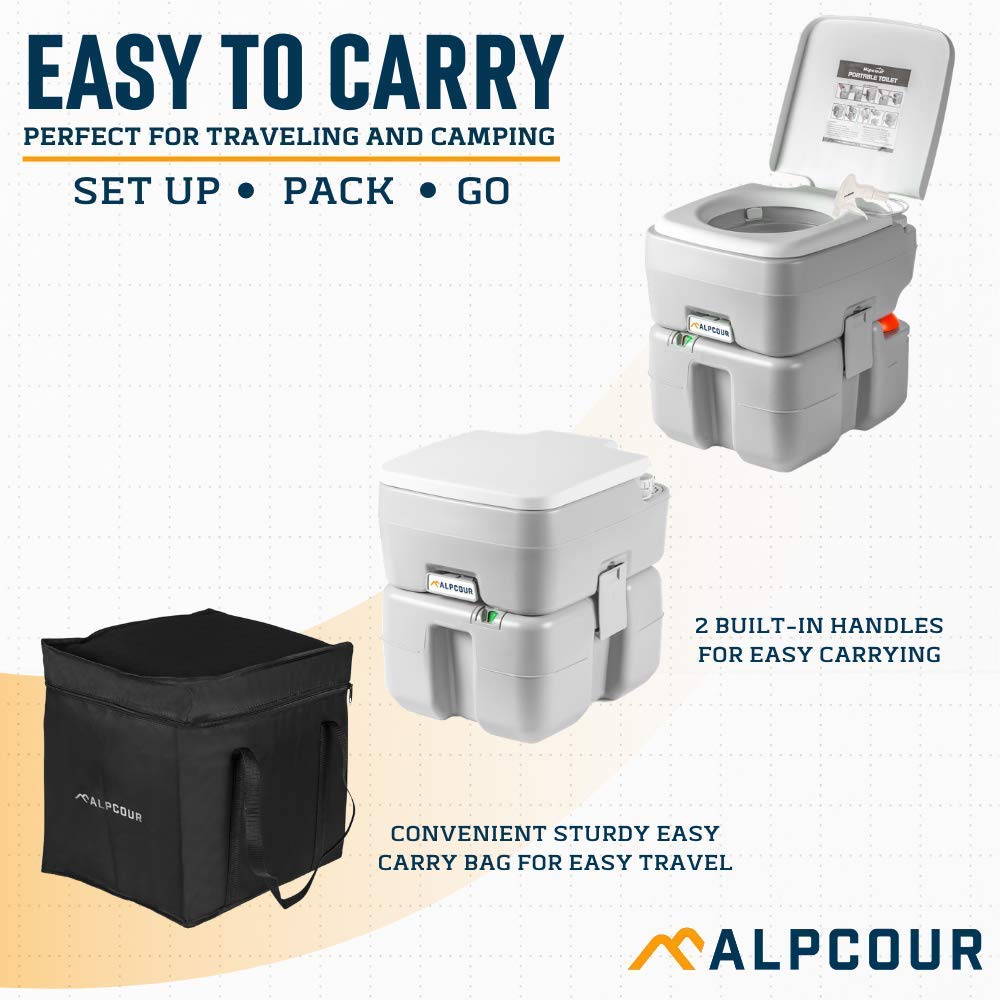 Portable Toilet Flush Travel Camping 3.2 Gal Commode Potty Outdoor Indoor for sale in Co. Dublin