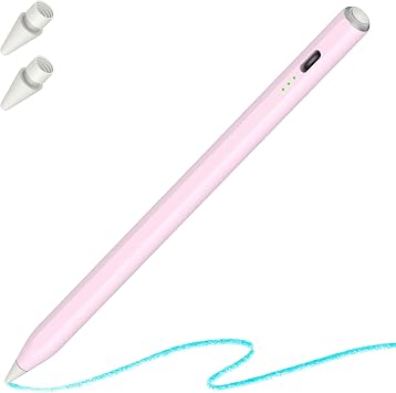 Pen for iPad, Palm Rejection & Tilt Drawing Active Digital Stylus Pencil, Only compatible with Apple iPad 2018-2024, iPad 6/7/8/9/10th Generation Pro 11/12.9 inch Air 3/4/5 Mini 5/6, New M2 M4
