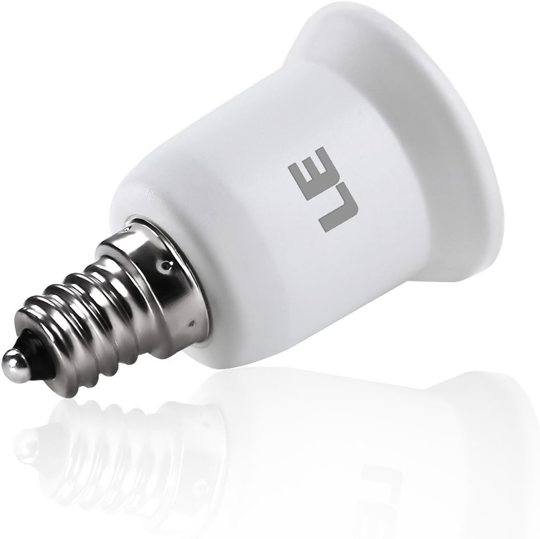 Limited Discount LE E12 to E26 Light Socket Adapter, Bulb Base Converter, Pack of 6