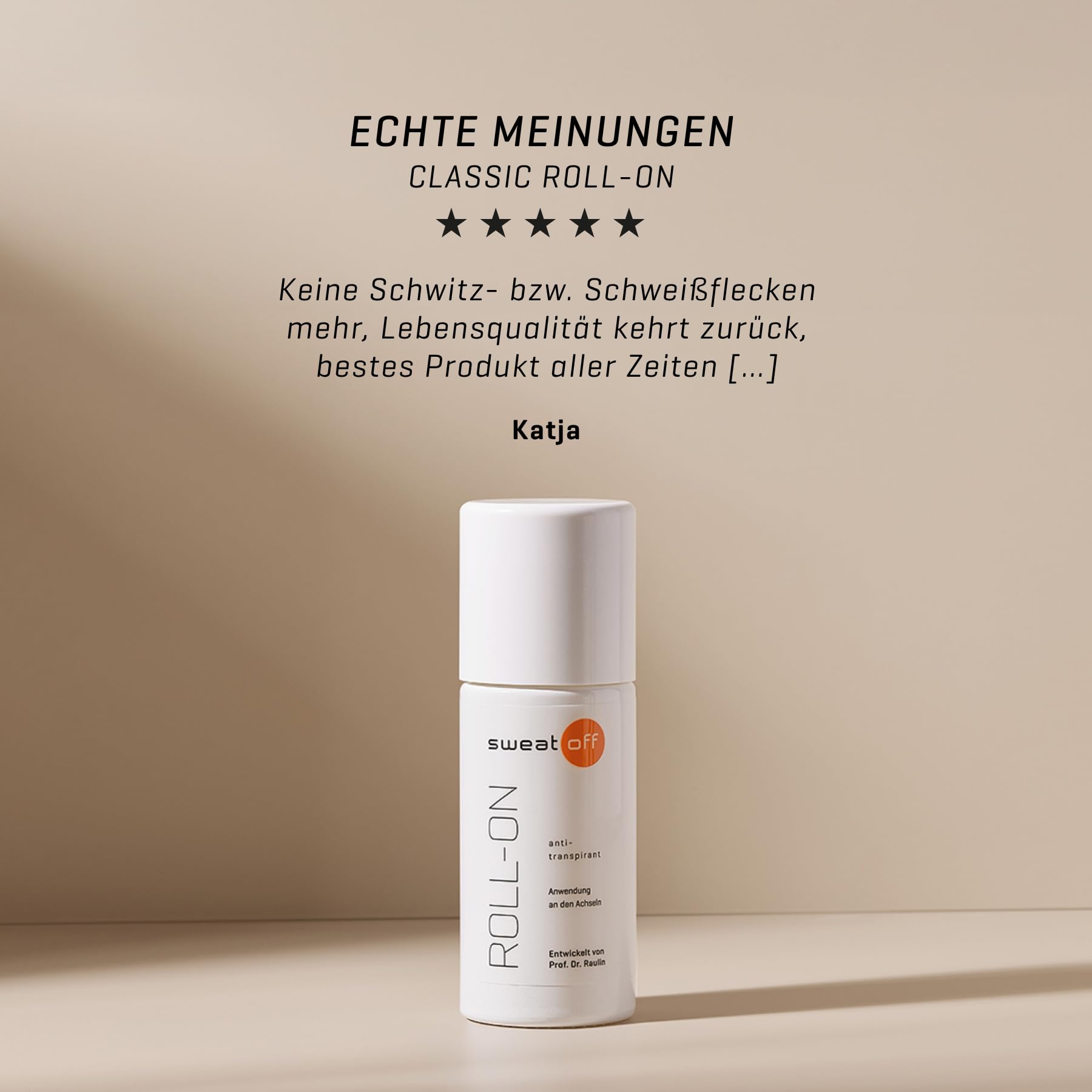Sweat-Off Antitranspirant Roll On 50ml Deo Roller gegen Schweiß Antiperspirant für Männer und Frauen