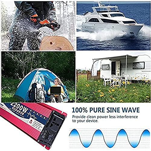Convertisseur de voiture 48V 110V 1600W avec écran LED pour PC portable
