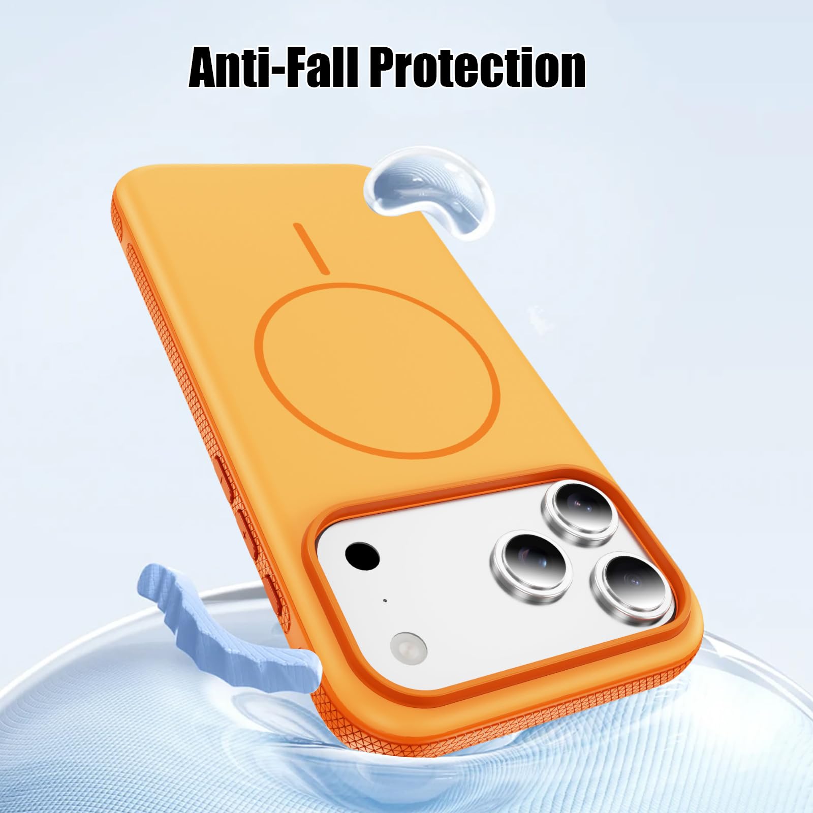 Magnetisch Hülle für iPhone 17 Pro Max/17 Pro/17 Air/17, Dünne Gefrostet rutschfeste Schutzhülle Unterstützt Drahtlose Aufladung Handyhülle,Schwarz,17 Pro