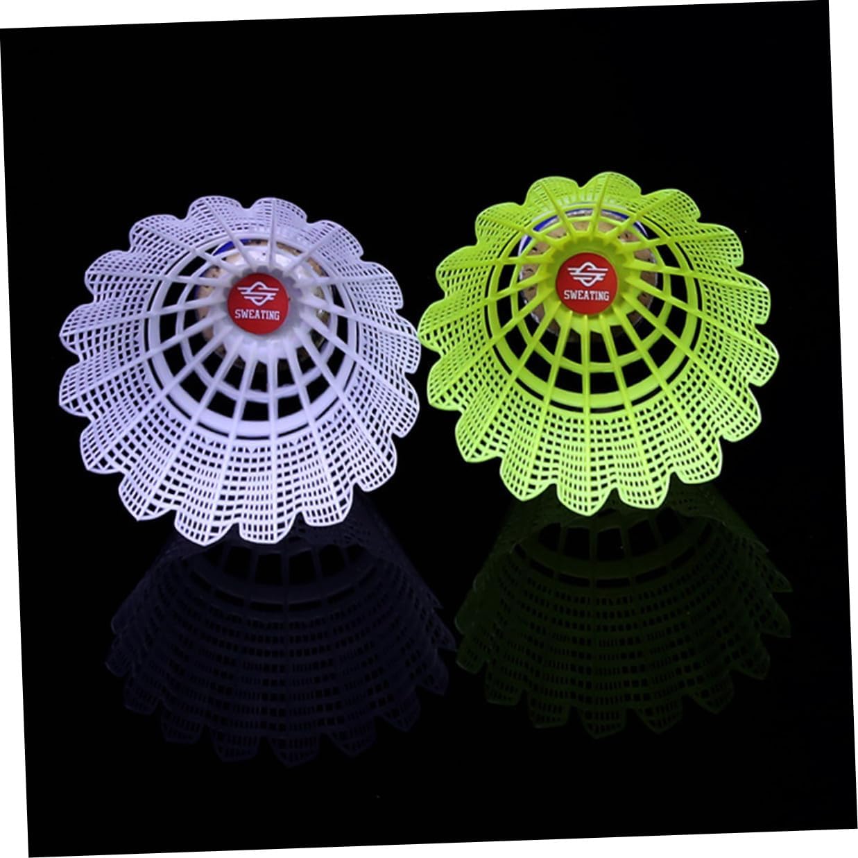 6pcs White Plastic Shuttlecock Badminton Training Balls Lightweight Nylon Birdies for Fitness Beginners Practice