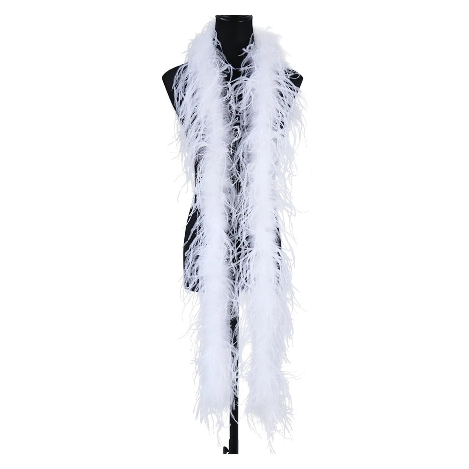 Bunte Federboas Flauschige Straußenfederboa for Hochzeit, Kopfschmuck, Kleid, Party, Dekoration, Nähen, Bastelbesatz(Color 10,3.0 Meter)