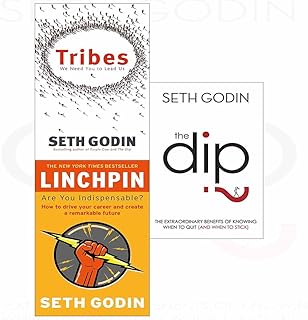Seth godin tribes, linchpin, dip 3 books collection set