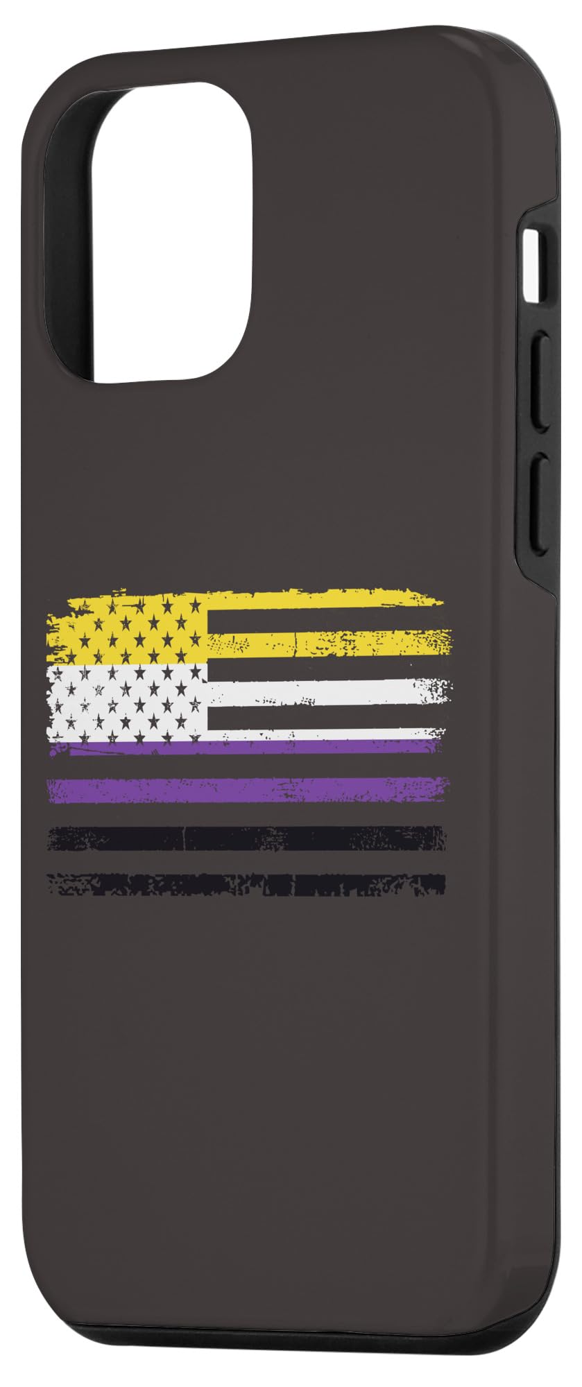 iPhone 12 mini Non Binary USA Flag Case - Image 2