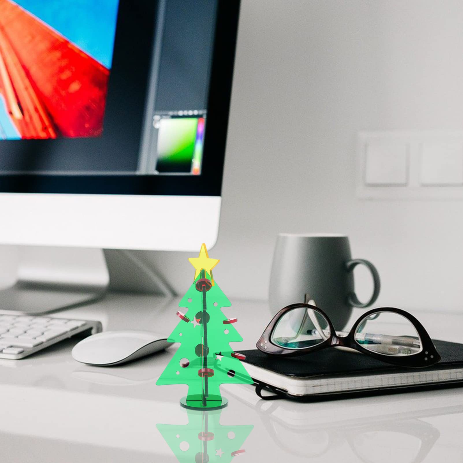 Sapin De Noël Artificiel à Suspendre Au Mur Avec Lumières LED, Décoration Murale Pour Maison, Bureau, Appartement, Décoration De Fête (vert, 70 X 34 Cm