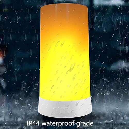 Miniatura 2 de Luz LED con efecto de llama, paquete de 2 bombillas, luz de llama LED recargable por USB con control remoto y temporizador, mecha parpadeante LED