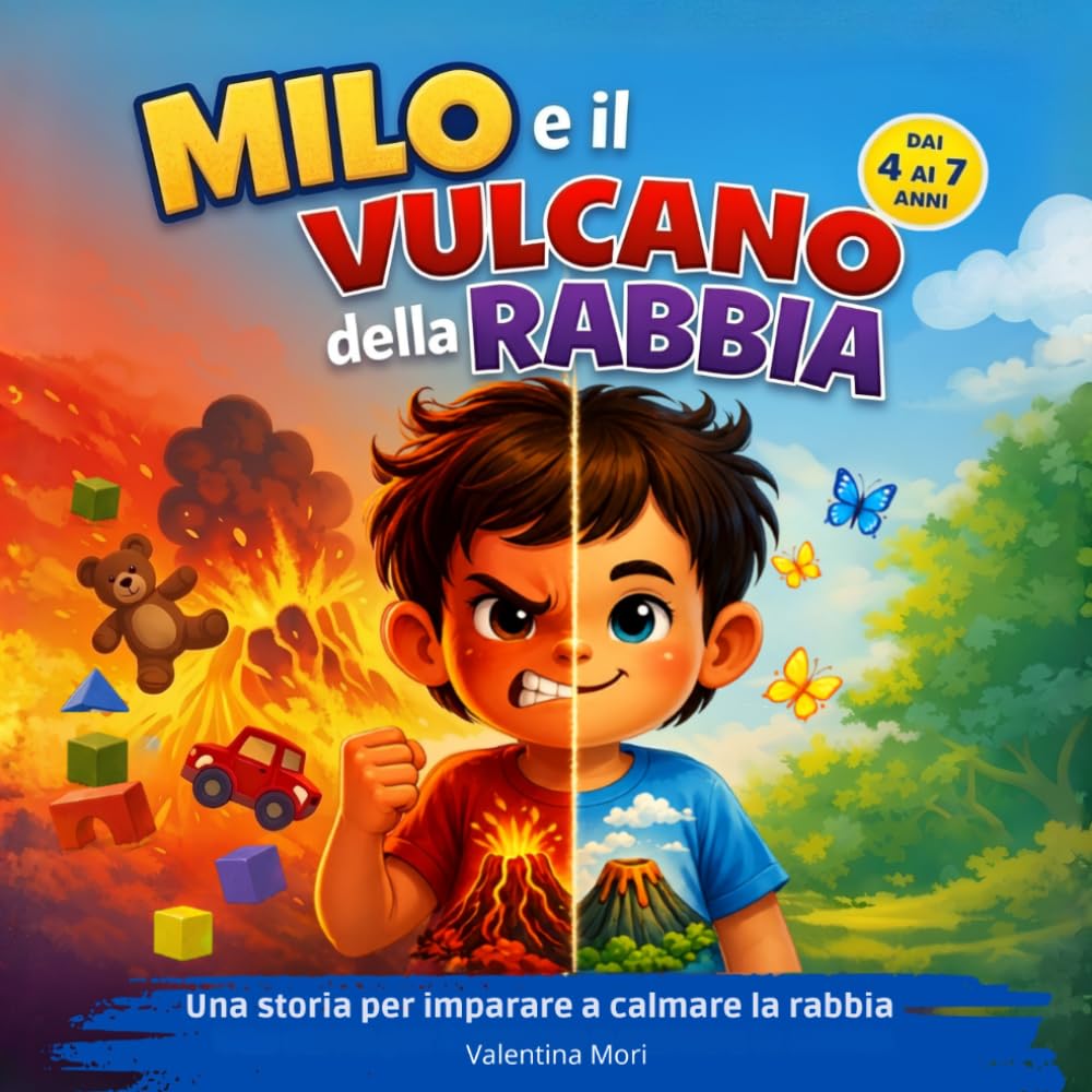 Milo e il Vulcano della Rabbia: Una storia illustrata per aiutare i bambini, da 4 a 7 anni, a riconoscere i segnali del corpo e ritrovare la calma.
