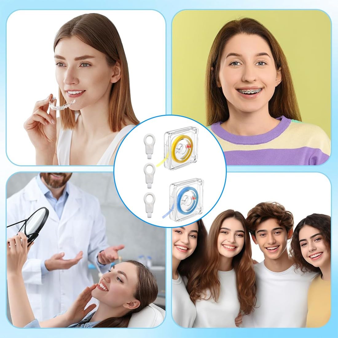 Tira de Pulido Dental 2 Rollos 20 μm 30 μm para Espacios Interdentales