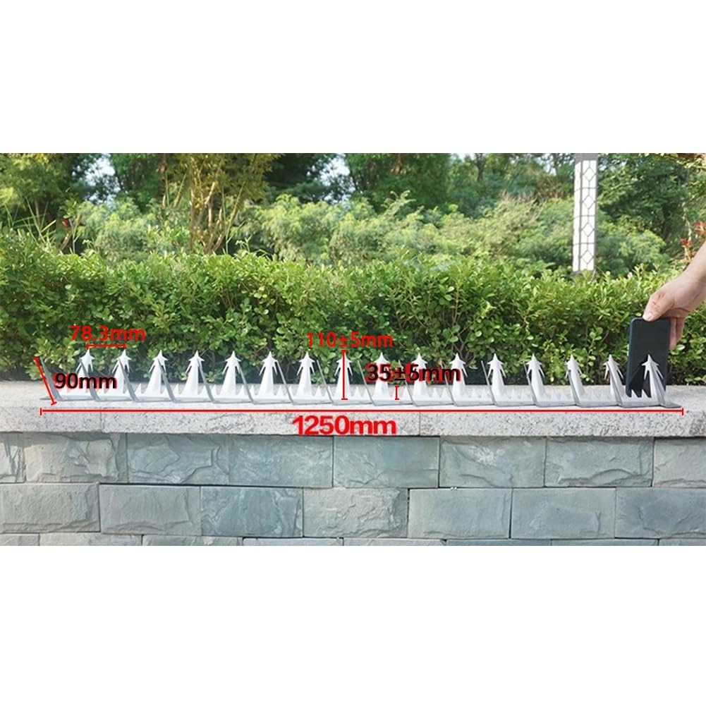 Rygcrud Pinchos Metálicos Anti-Escalada para Vallas Y Muros, 2mm De Espesor Acero Galvanizado Alambre De Púas Disuadir El Robo Alambre De Espino para Jardín Techo/Railing(Black)