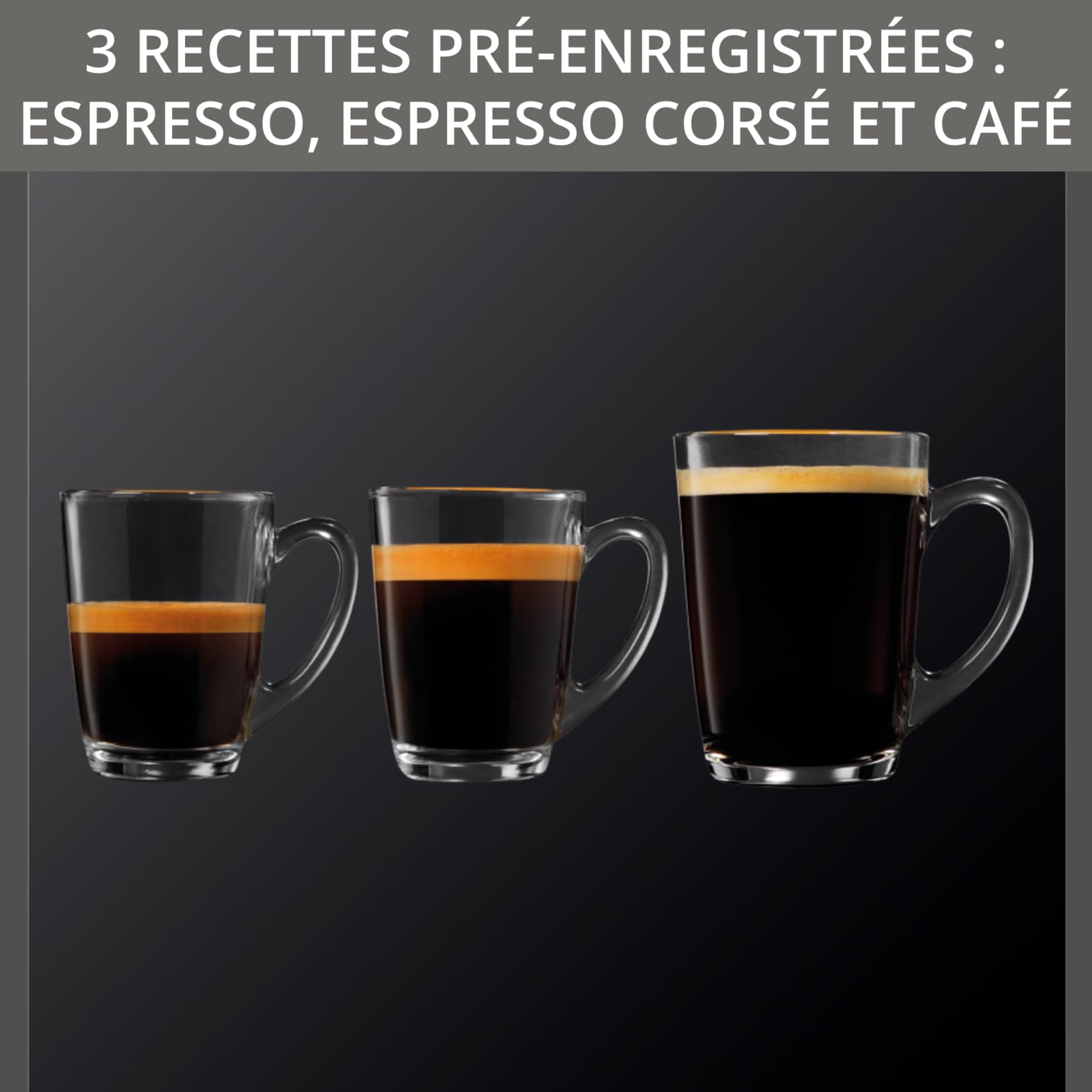 Krups - Macchina per caffè espresso con macinacaffè e montalatte in acciaio inox Standard Nero