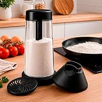 Tapioqueira Polvilhador Tapioca Peneira Manual para Farinha e Goma Ideal para Tapioca, Panquecas e Receitas Saudáveis Fácil de Usar e Limpar 500g Antiaderente Praticidade e Sabor no Dia a Dia Premium