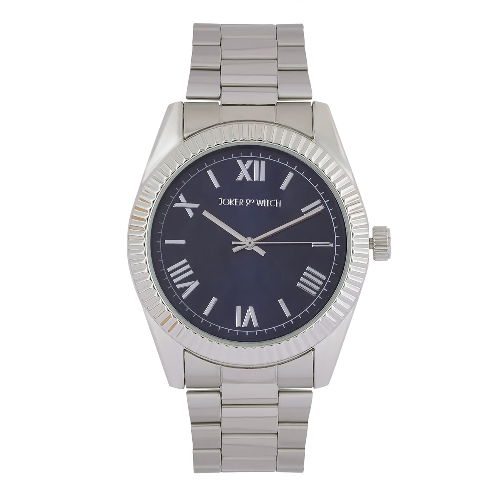 Joker & Witch Leigh Blue Dial Silver Stainless Steel Analogue Watch for Men (B0C6B26PHT) Amazon Price History, Amazon Price Tracker