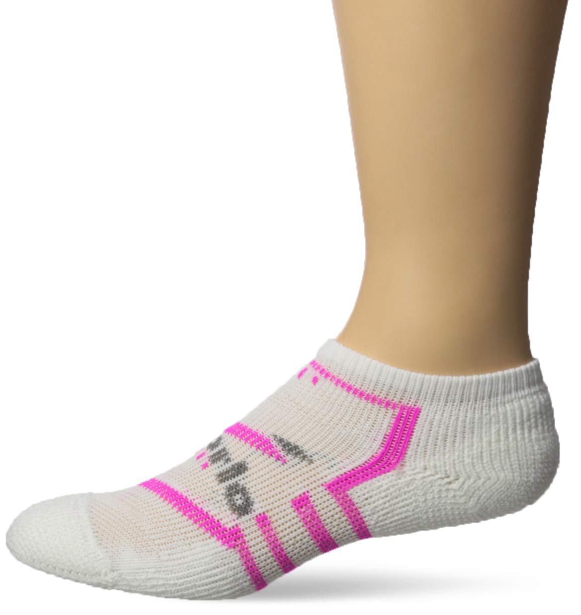Thorlos Vrmu Max Cushion Edge Running Low Cut Socks, White/Pink Glow, Medium