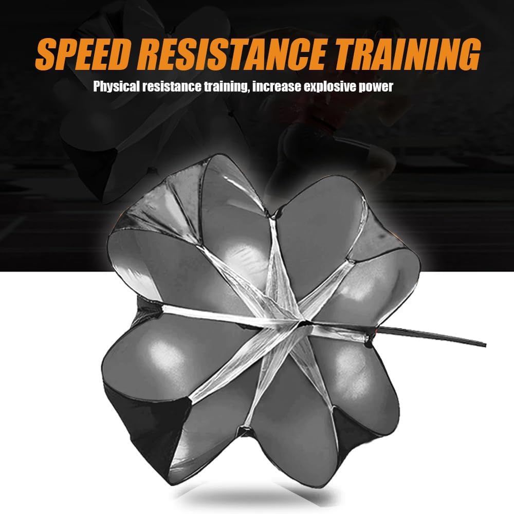 Running Parachute for Speed Training, 56 inch Resistance Parachute for Athletes, Sprinting & Football Training Equipment with Adjustable Waist Belt, Drag Chute to Improve Velocity & Explosive Power