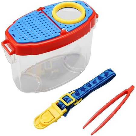 Amazon Sandoll レンズ付き虫かご 飼育ケース ルーペ 昆虫 魚 観察 理科 自由研究 レッド Sandoll 飼育ケース アクセサリー 通販