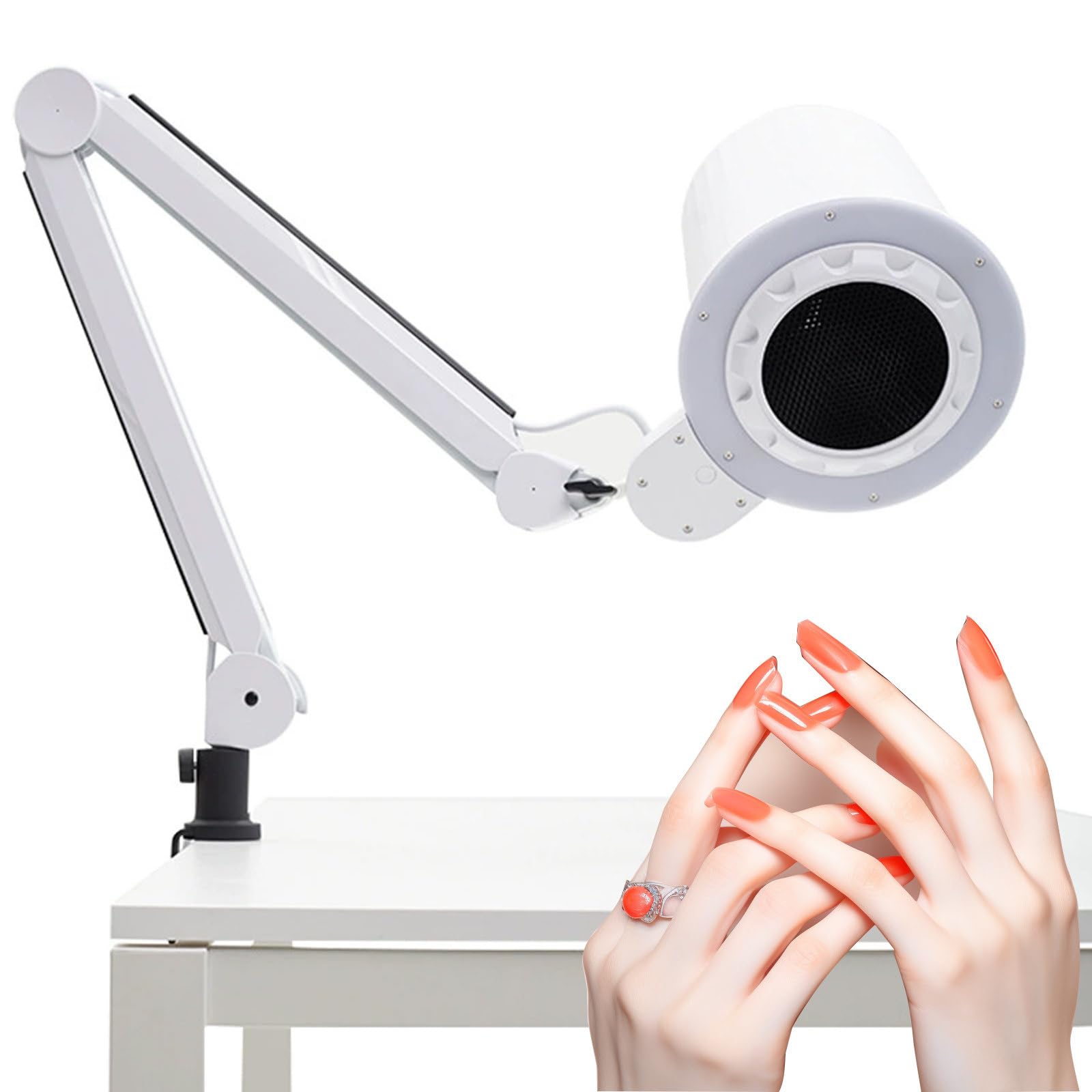 Collecteur de poussière d'ongles,Dépoussiéreur Puissant,Nettoyant pour Ventilateur d'ongle à Forte Aspiration,pour Une pédicure manucure Professionnelle dans Un Salon Domicile
