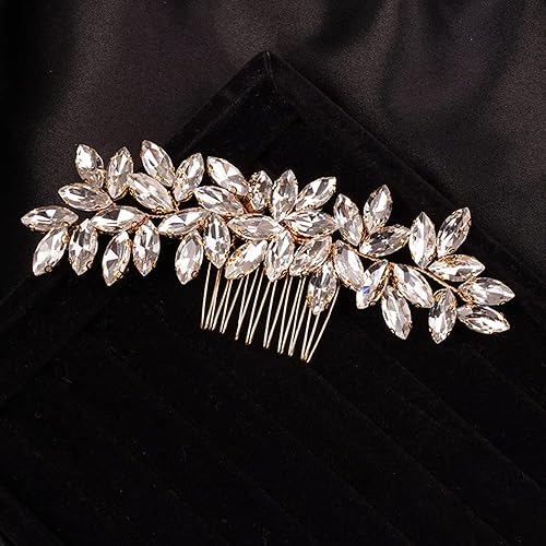 Peine de pelo simple con diamantes de imitación para novia, boda, piezas de cristal para el cabello, accesorios lujosos para el cabello para novia,