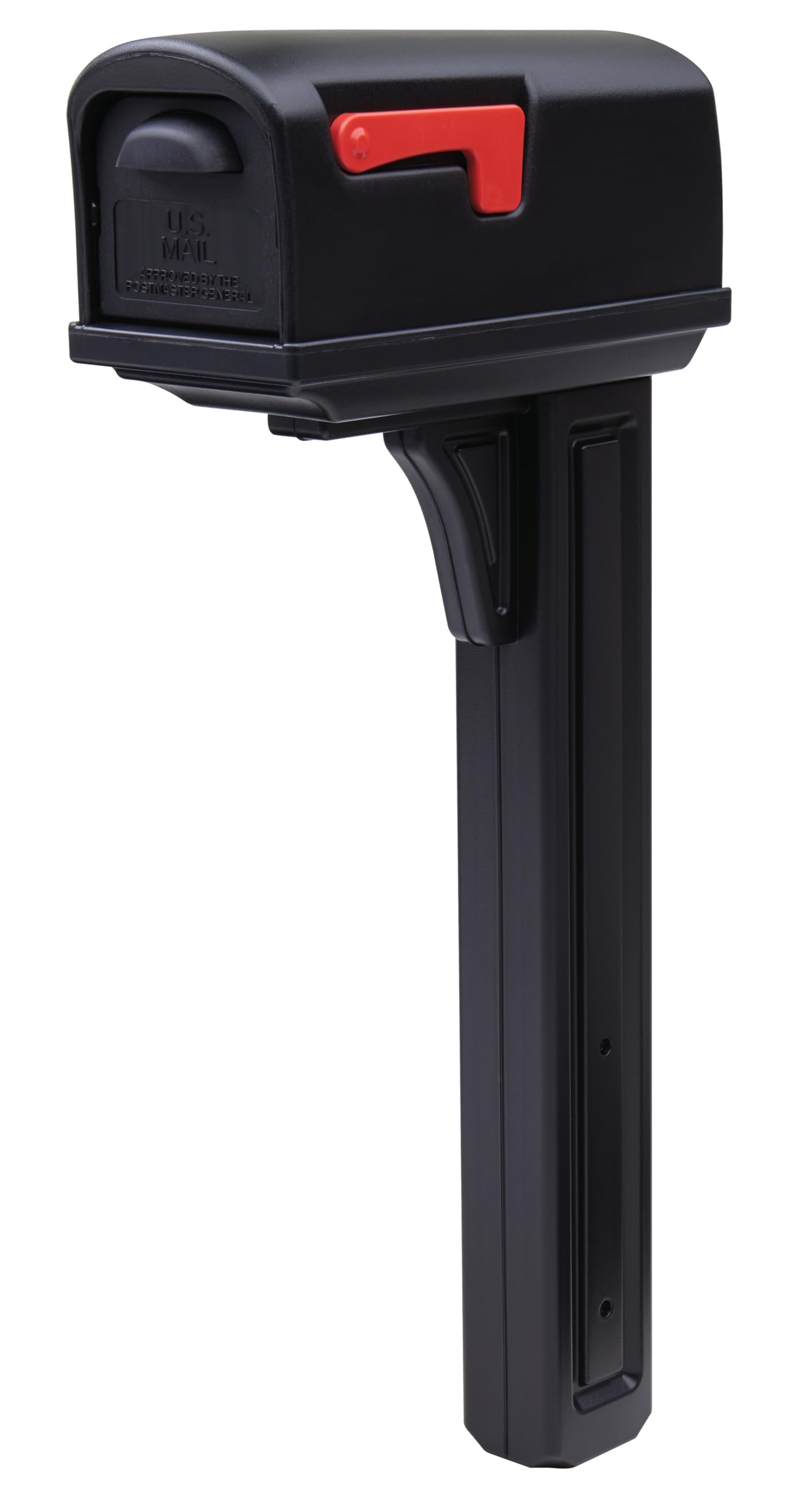 Classic Plastic, Dual Access, Mailbox and Post Kit, GCL100BAM, Black, Medium Capacity