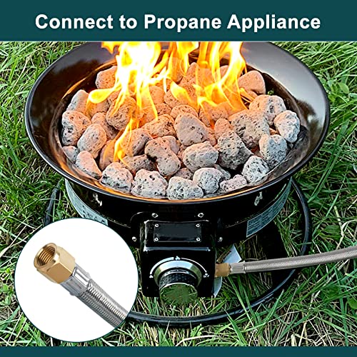 Gaspro 6-Foot Propane Hose Extension For Propane Devices With 3/8" Male Flare, For Rv, Gas Grill, Heater, Burner And More, Flexible And Durable #TOP3