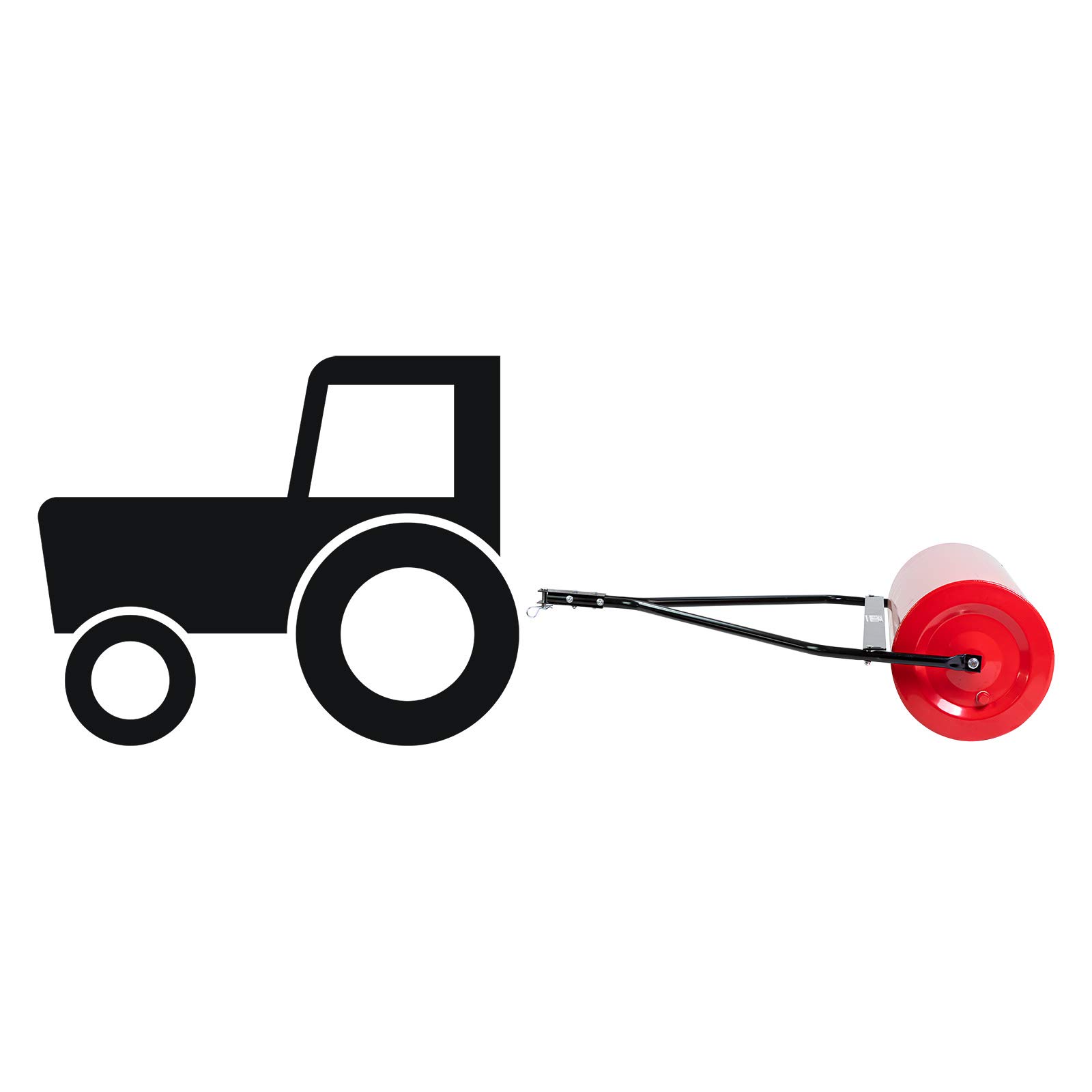 DEMA Traktor Rasenwalze 100 cm – Gartenwalze, Rasenroller, Wiesenwalze, Ackerwalze für Traktor, robuste Walze für Rasenpflege und Bodenverdichtung