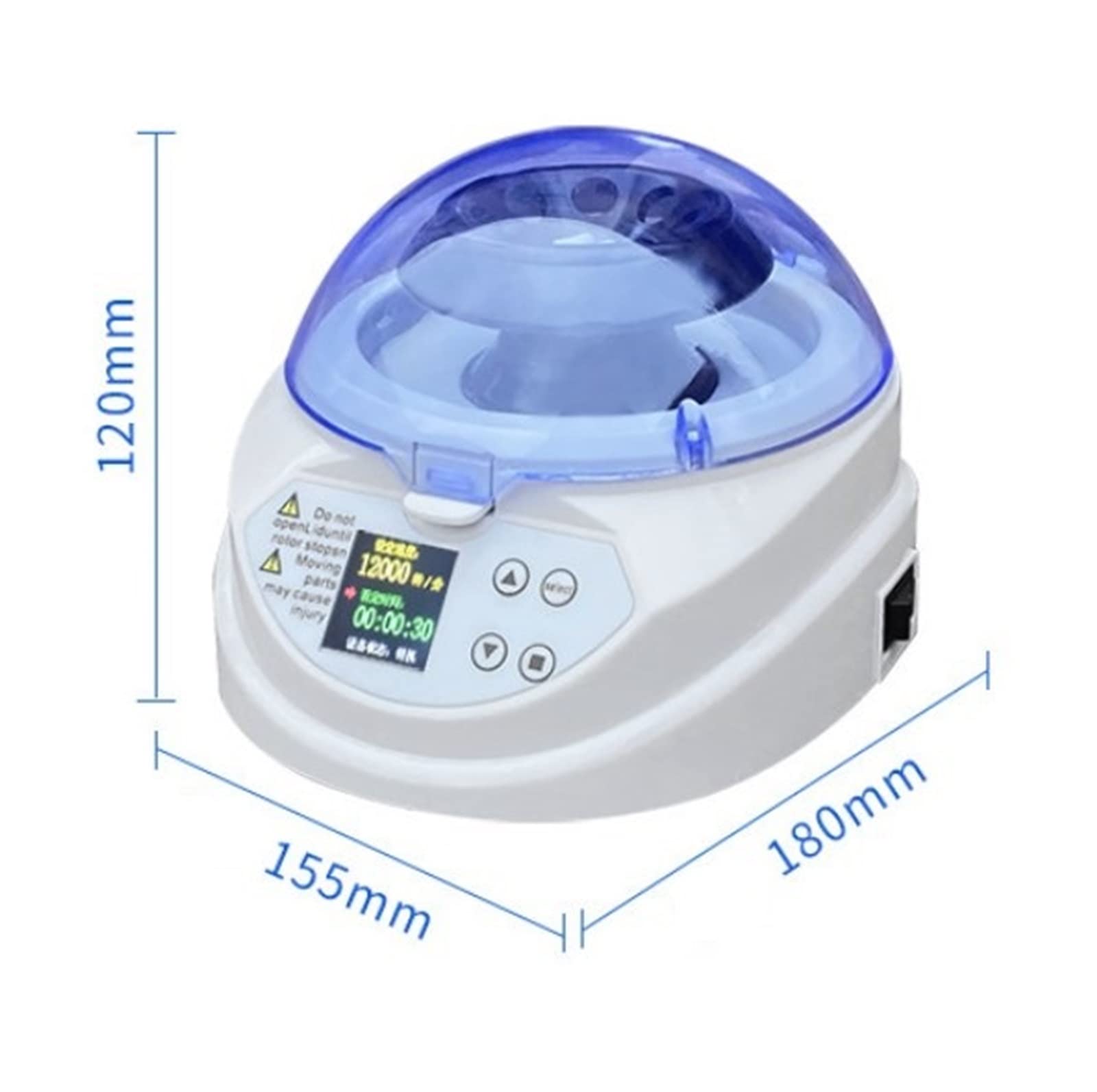 Digital Bench-Top Centrifuge Lab Practice Medical con Temporizador, 4000 rpm/7000rpm/12000xg RCF, Bajo Ruido, Tapa Azul Maquina de Laboratorio(Mini-4K)