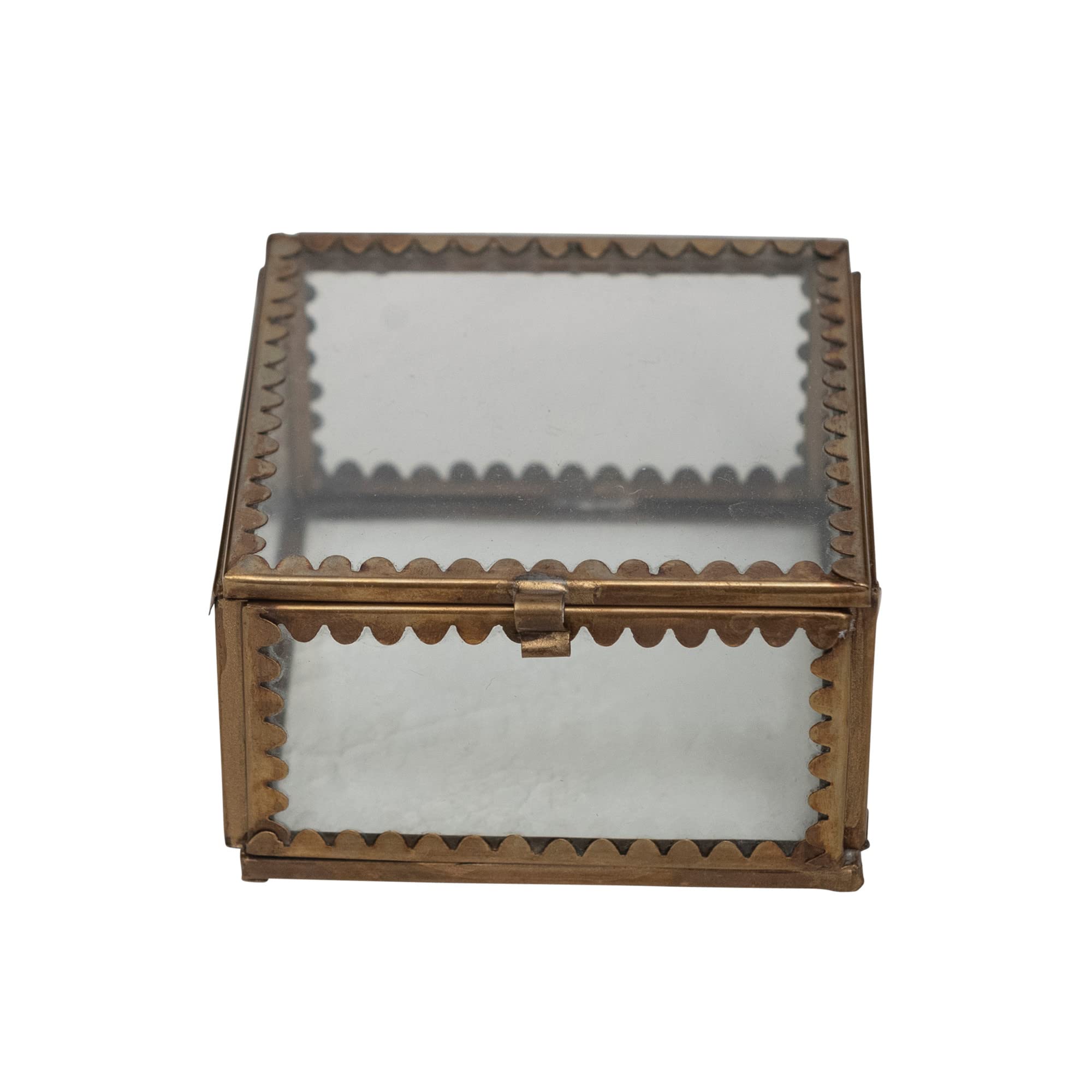 Amazon.com: Creative Co-Op Brass and Glass Display Box with