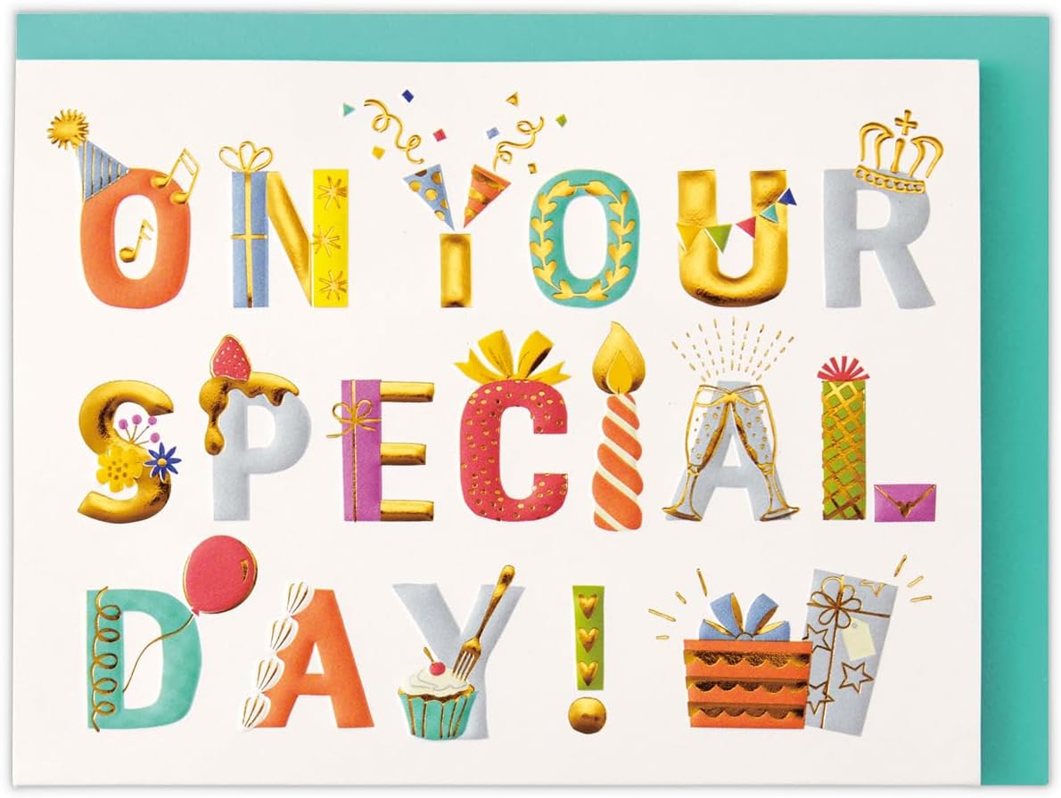 Hallmark Birthday Card 3D Lettering Birthday Card 830007